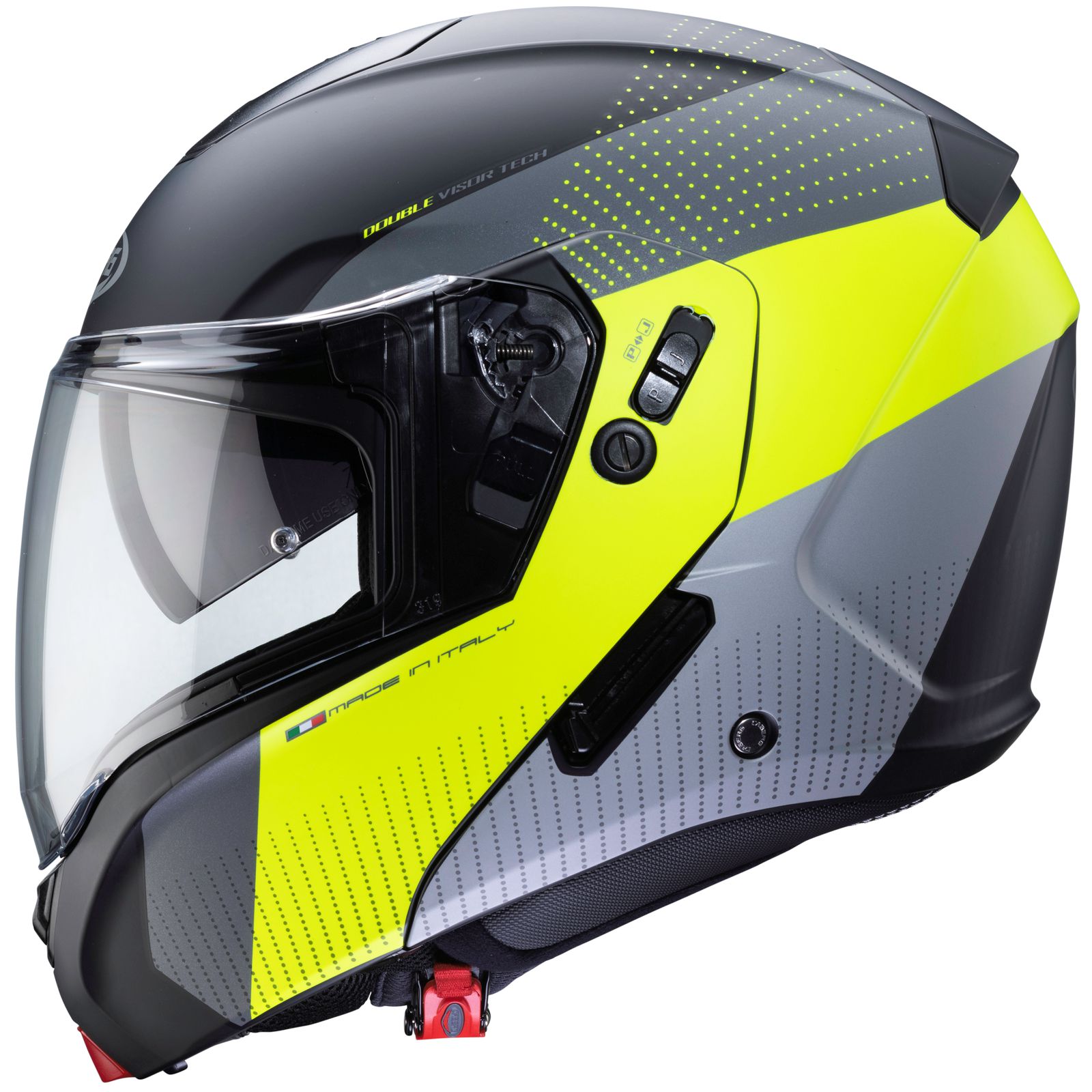 Caberg Helm Horus Scout, matt-schwarz/fluo-gelb-grau