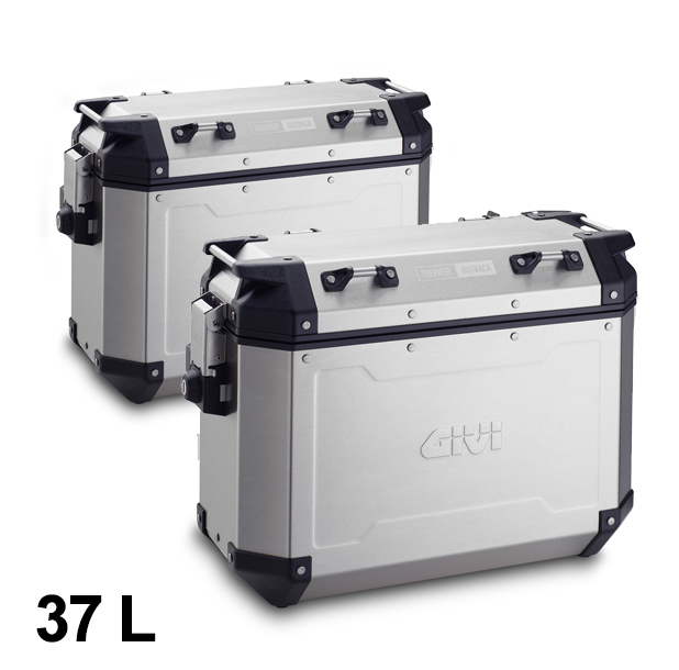 Givi Alu-Seiten-Koffer Satz Trekker Outback 37L Monokey