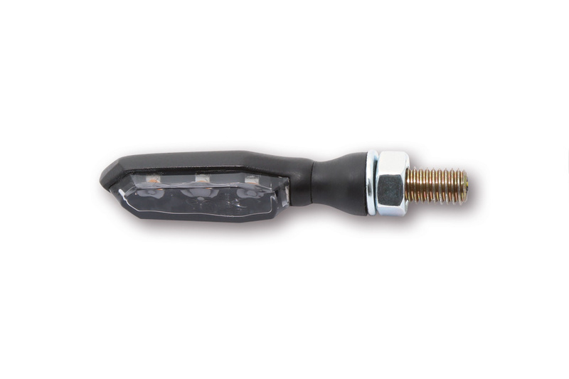 HIGHSIDER Pro Sonic-X1 LED Blinker Gehäuse Schwarz / Linse Rauchgrau (Paar), Vorn & Hinten