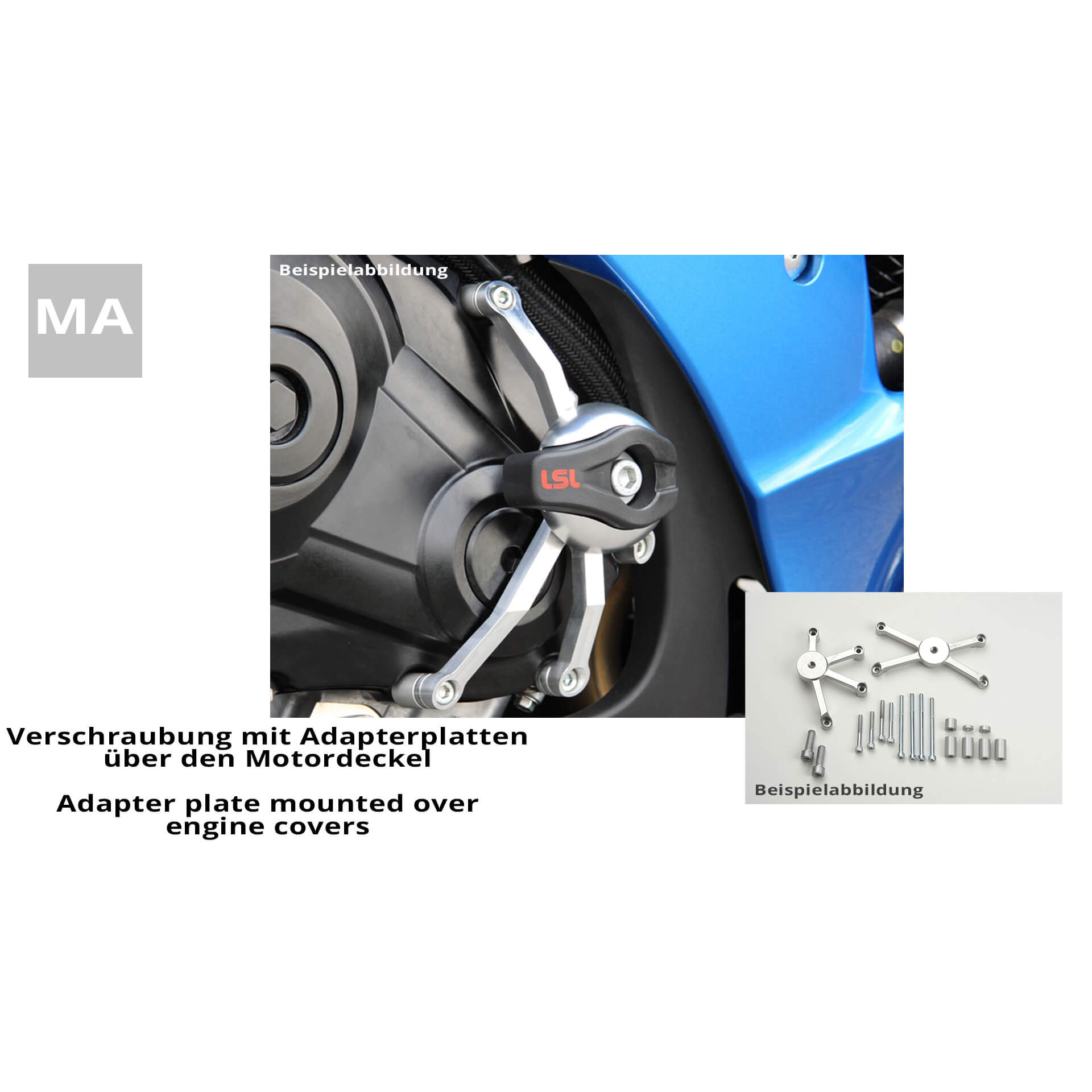 LSL Crash Pad Anbaukit für Suzuki GSX-R600/ GSX-R750,  2006-2010