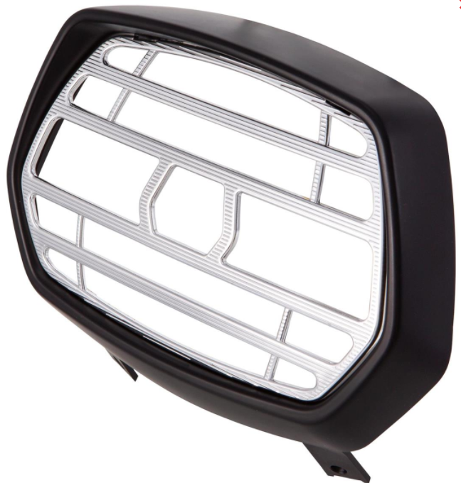 Lampengitter schwarz matt für Vespa Sprint 50-150ccm 2T/​4T, Gitter - chrom