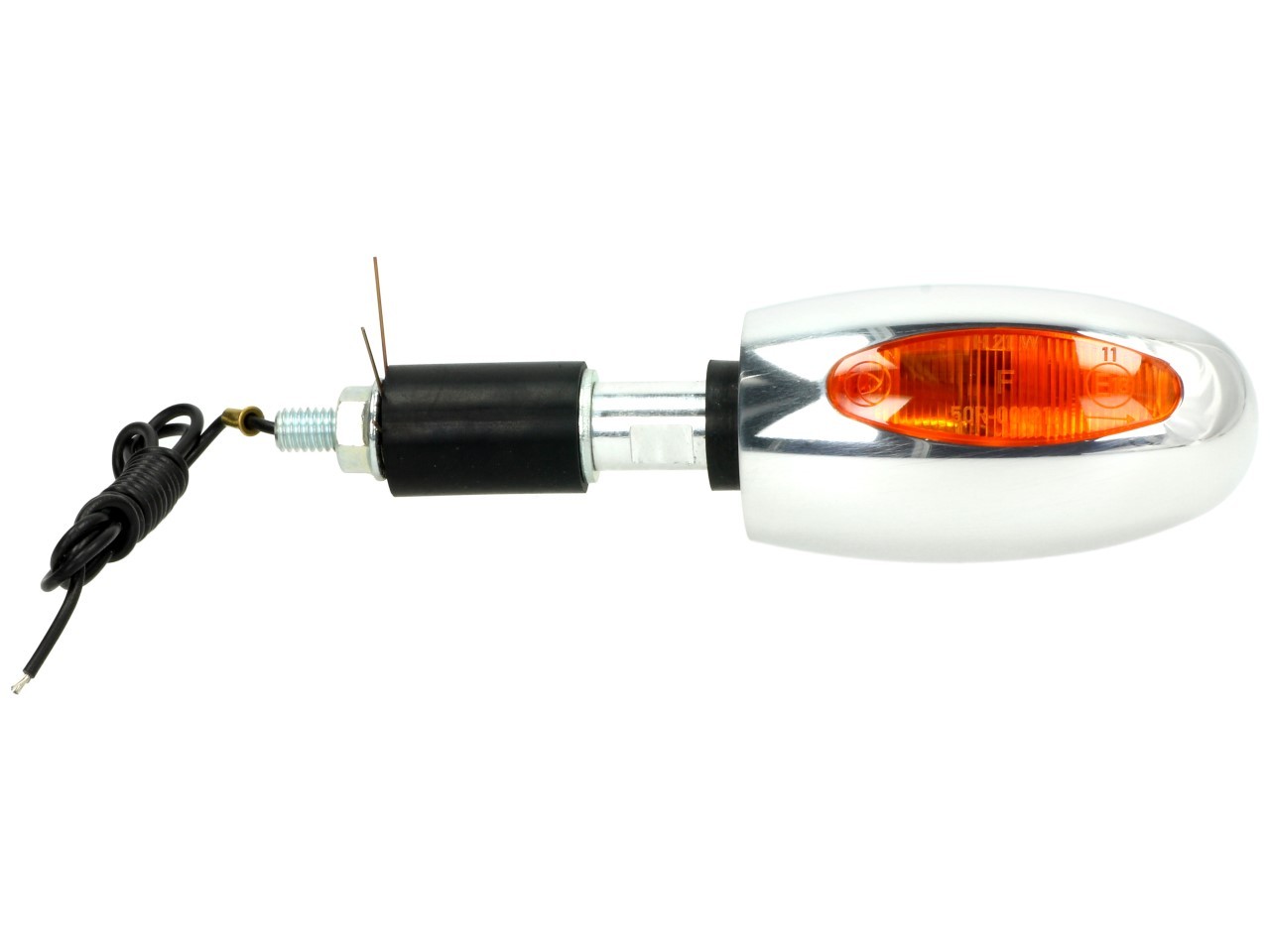 Kellermann Blinker, BL 1000 yellow, Aluminium, Halogen, VR/VL, 12 V, 21 W, chrom poliert, glänzend