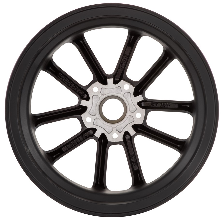 Felge vorne/hinten 12" für Vespa GTS/​GTS Super/​GTV/​GT 60/​GT/​GT L 125-300ccm, schwarz/​gelb