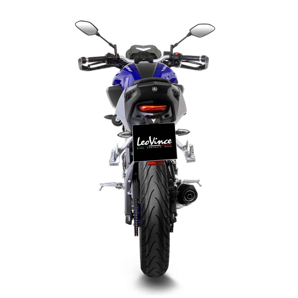 LeoVince Komplettanlage LV One Evo für Yamaha MT-125 /YZF-R 125, silber, E-Gutachten