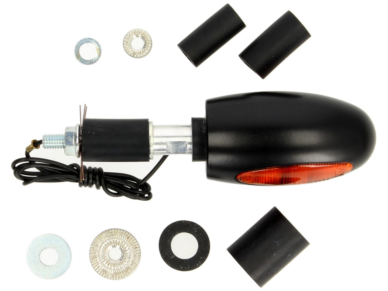 Kellermann Blinker, BL 1000 yellow, Messing, Halogen, VR/VL, 12 V, 21 W, schwarz seidenmatt