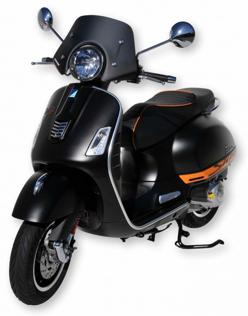 Flyscreen Piccolo für Vespa GTS/​GTS Super/​​GT/​GT L 125-300ccm, schwarz matt
