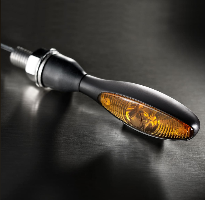 Kellermann Blinker, Micro 1000 Halogen, Stahl, Halogen, HR/HL, 12 V, 6 W, schwarz seidenmatt