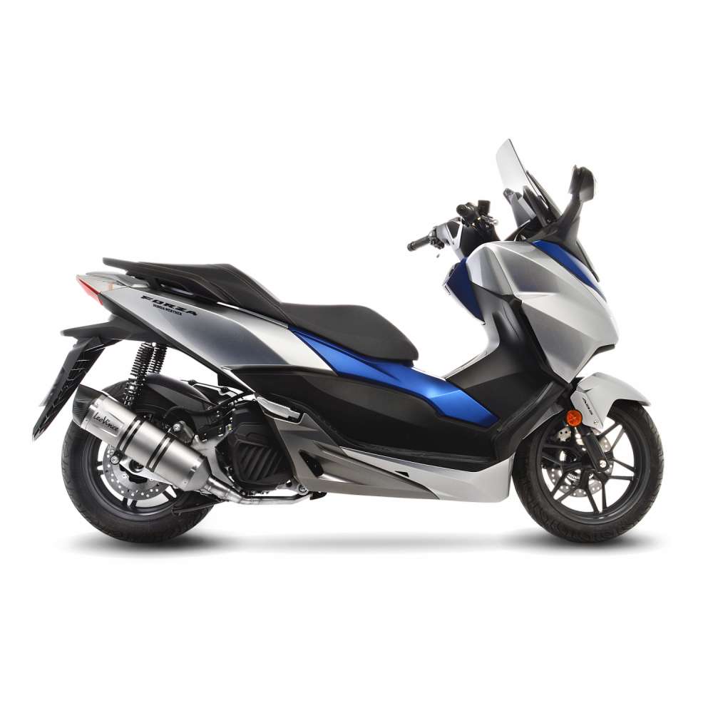 LeoVince Komplettanlage LV One Evo für Honda Forza 125, Edelstahl silber, Euro4, E-Gutachten