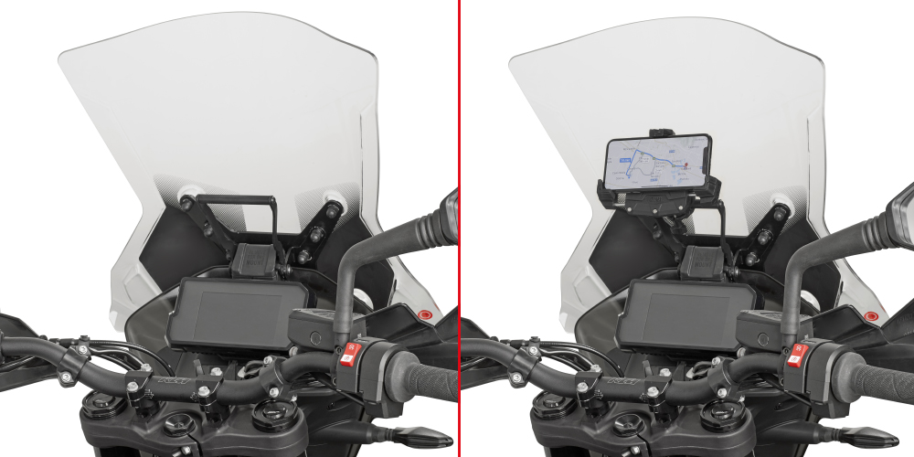 Halterung zur Montage am Windschild für Navi/Smartphone für KTM 790 Adventure Givi
