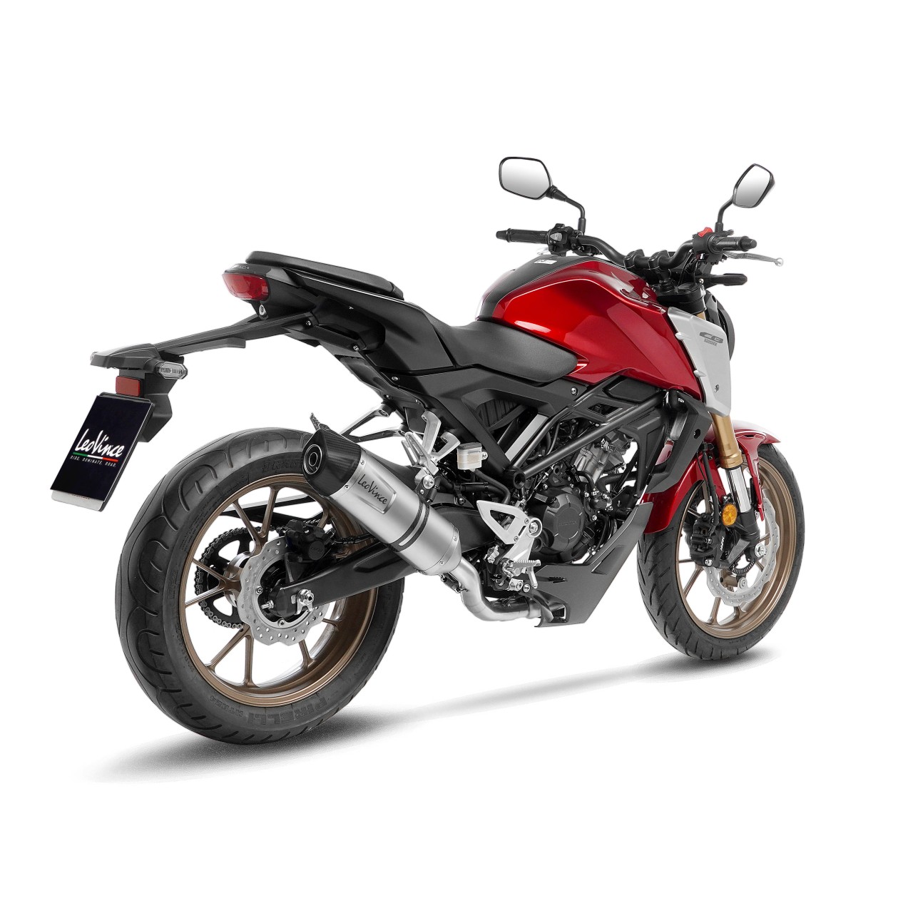 LeoVince Komplettanlage LV One Evo für Honda CB 125 R Neo Sports Cafe, silber, E-Gutachten