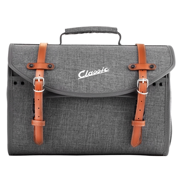 Tasche "Classic" groß für Gepäckträger für Vespa - grau, nylon