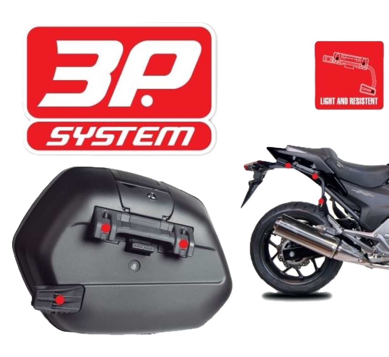 Shad Seitenkofferträger 3P System schwarz lackiert für BMW R 1300 R /RS (25-)