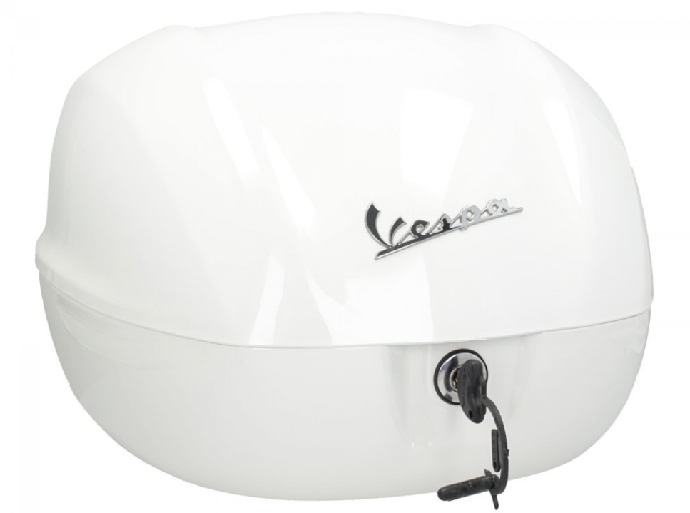Original Topcase 32 l. für Vespa Primavera / Sprint / GTS / PX - Weiss Montebianco / Innocenza 544