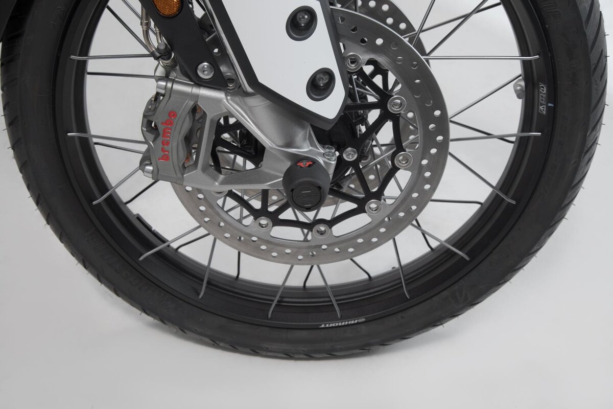 SW-Motech Sturzpad-Kit für Vorderachse schwarz für Honda, Triumph, Yamaha Modelle