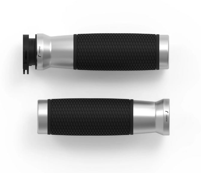 Griffe RIZOMA Urlo RS Ø 22/24 mm L 128 mm für Vespa GTS/​GTS Super/​GTV, silber eloxiert
