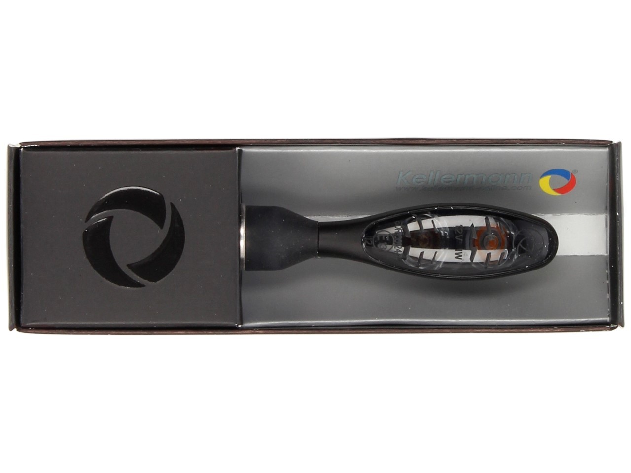 Kellermann Blinker, Rück- und Bremslicht, Micro 1000 DF Dark, Stahl, LED, HL/HR, 12 V, schwarz matt