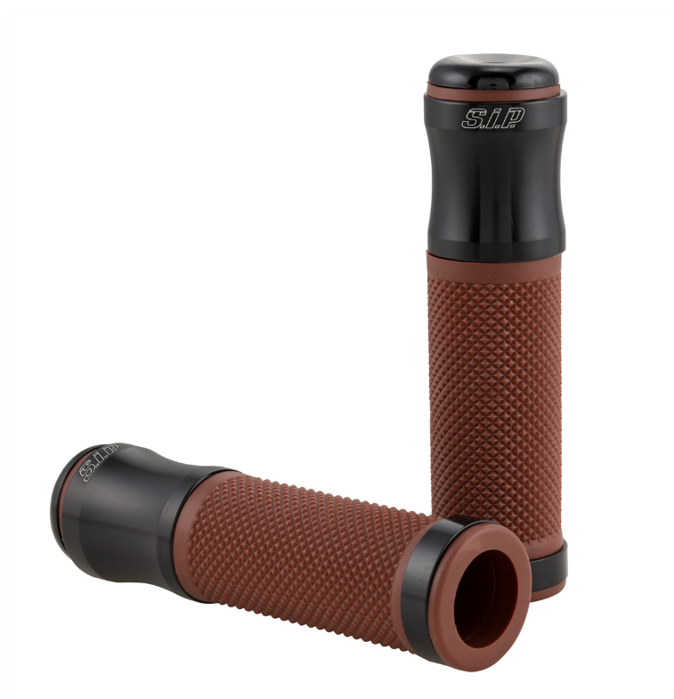 Griffe Ø 24/24 mm, L 125 mm für Vespa PX 125-200ccm, schwarz glänzend/braun