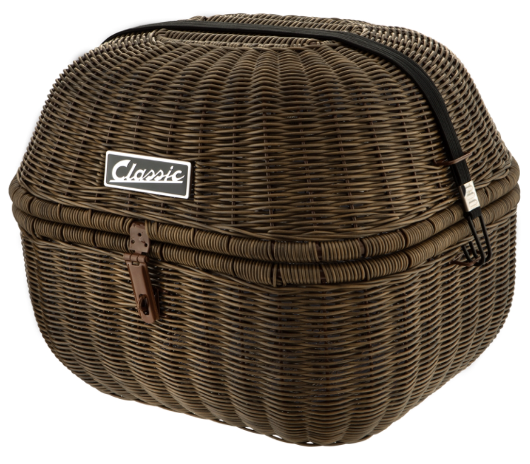 Gepäckkorb Classic für Vespa, dunkelbraun