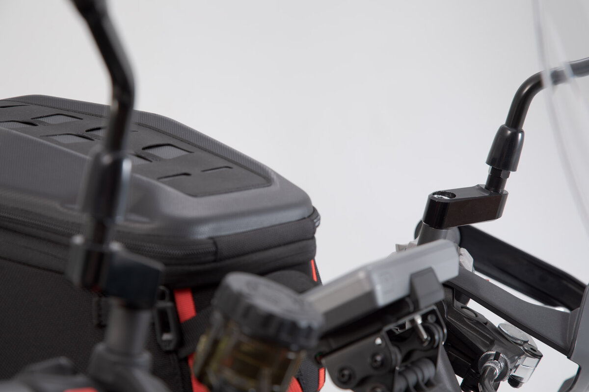 SW-Motech Spiegelverlängerung schwarz für Aprilia Tuono 660, Tuareg 660 /Rally