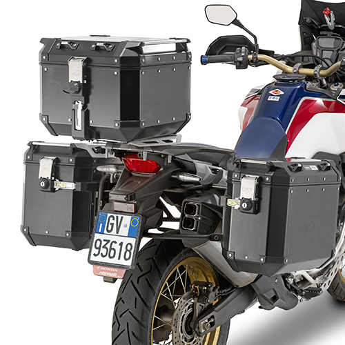 Trekker Outback 42 Liter MONOKEY Topcase-Koffer Aluminium schwarz Givi