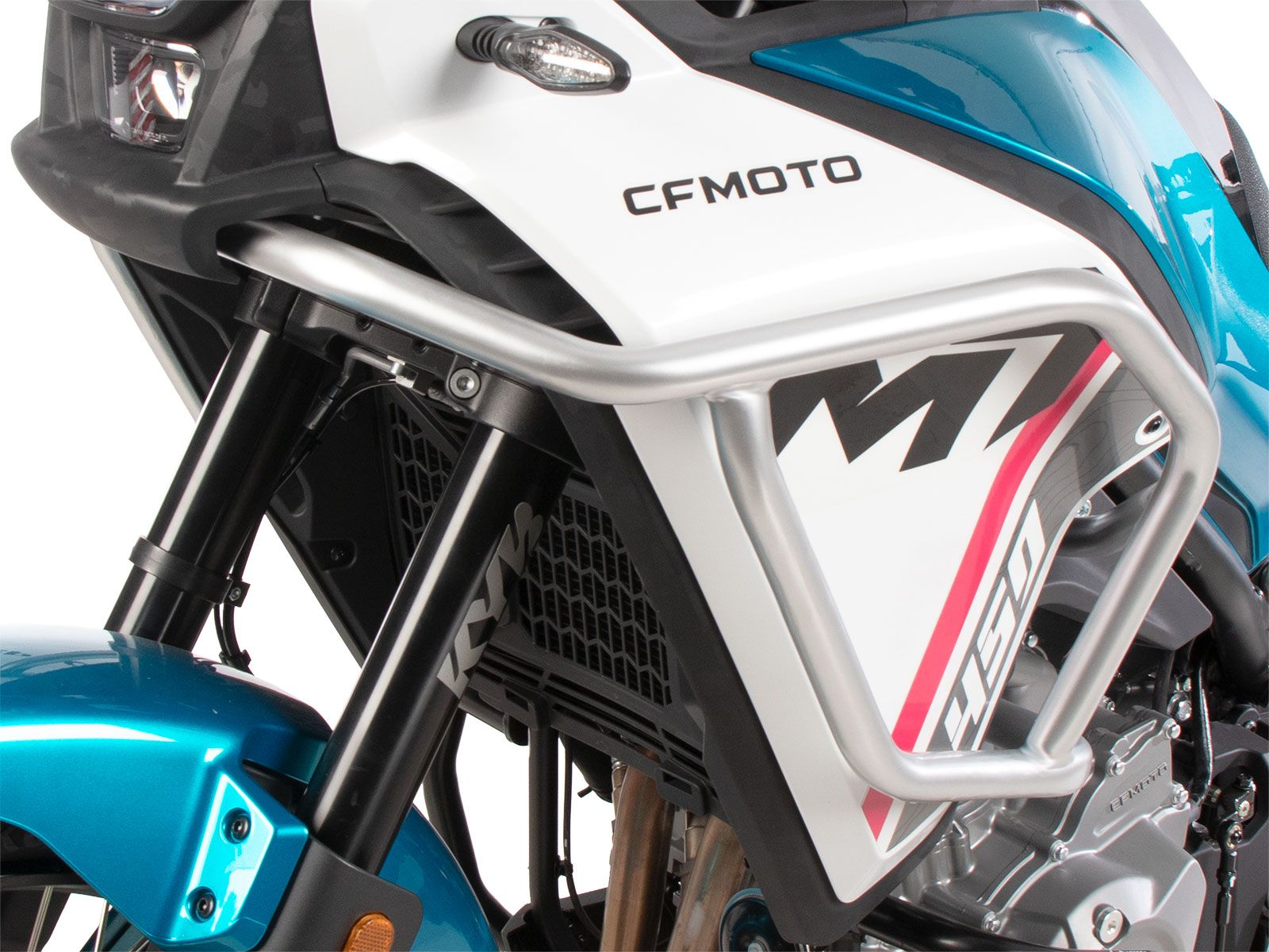 Tankschutzbügel silber für CF Moto 450 MT (24-) Hepco & Becker