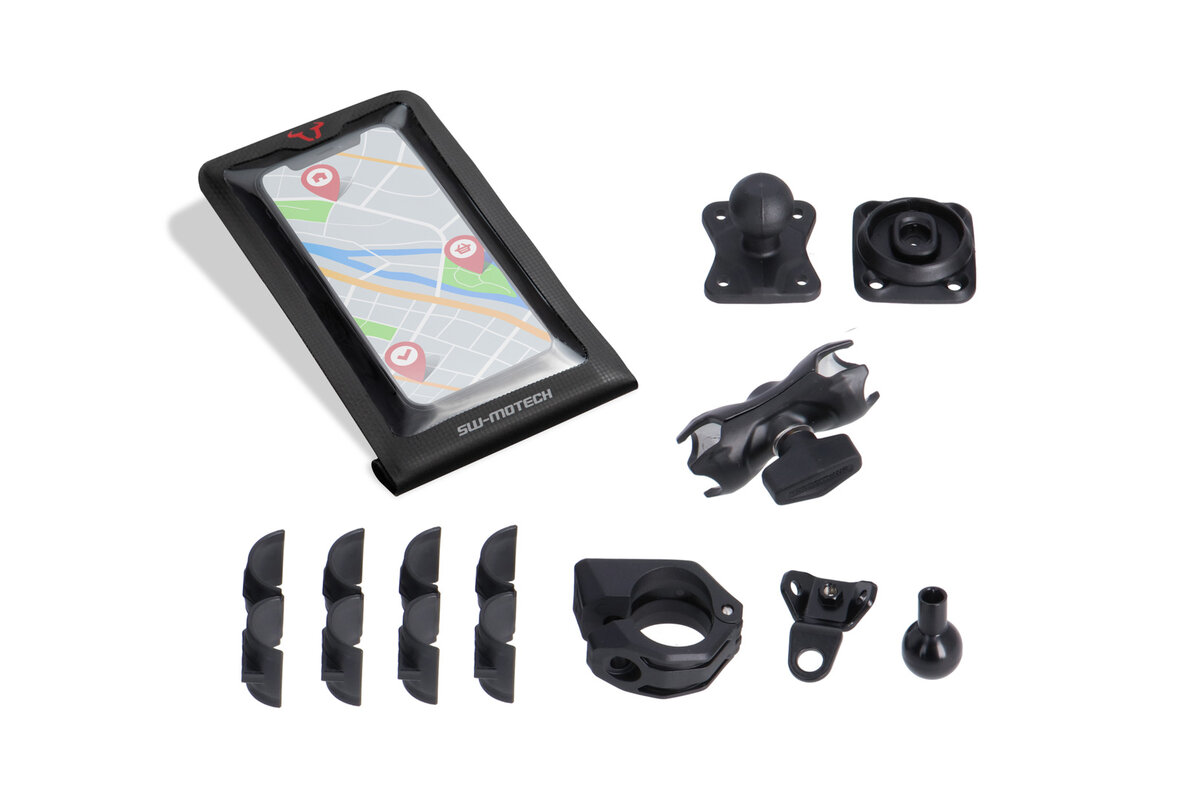 SW-Motech Navi-Halterung Kit T-Lock mit Smartphone Drybag für Ducati Supersport 950 /S