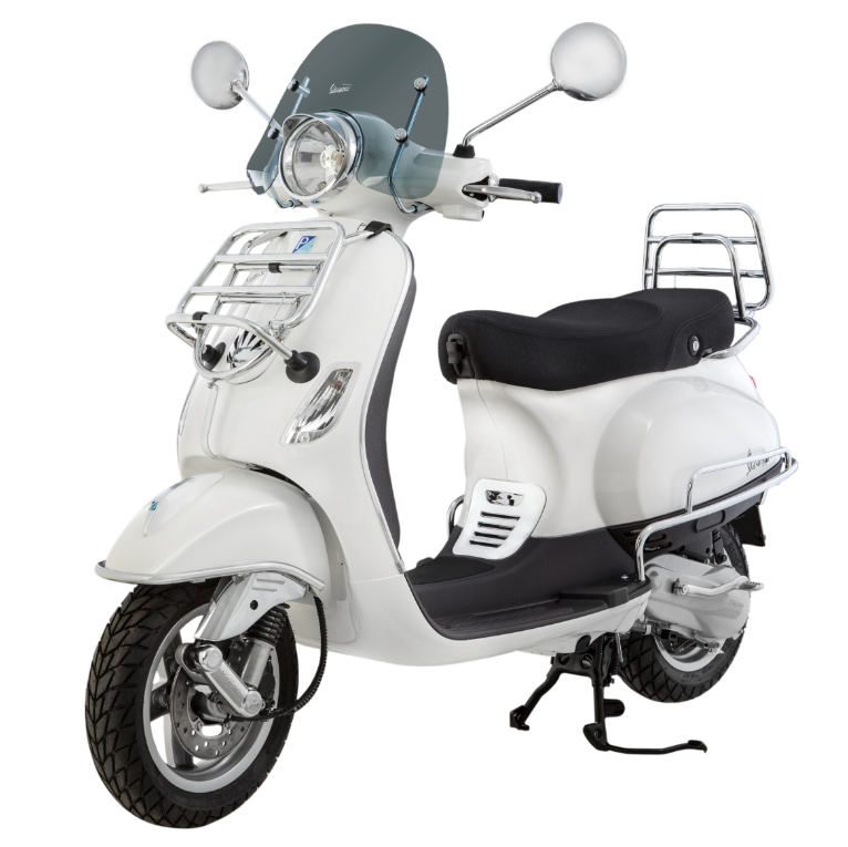 Gepäckträger vorne für Vespa LX /​LXV /​S 50-150ccm, klappbar, chrom
