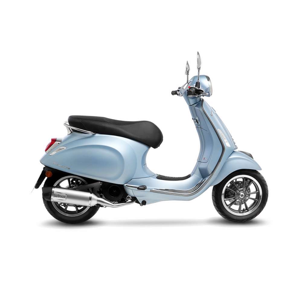 LeoVince Komplettanlage LV One Evo für Vespa Primavera 125, Edelstahl silber, E-Gutachten