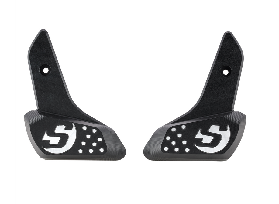 Fußrasten rechts und links für Vespa Primavera /​Sprint 50-150ccm 2T/​4T AC, schwarz matt