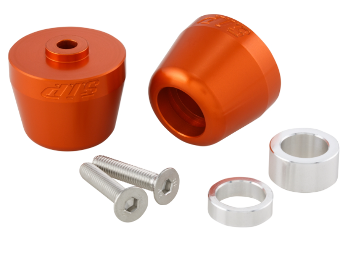 Lenkerendengewichte links/rechts für Vespa Primavera/​Sprint/​ET/​LX/​LXV/​S, orange matt