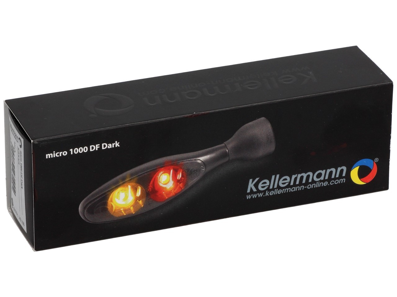 Kellermann Blinker, Rück- und Bremslicht, Micro 1000 DF Dark, Stahl, LED, HL/HR, 12 V, schwarz matt