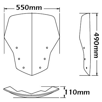 Niedrige Windschutzscheibe für BMW K 1200 GT /K 1300 GT, klar