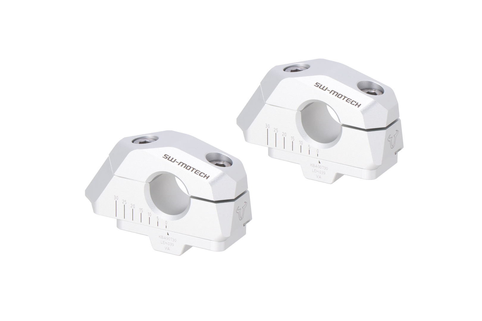 SW-Motech Lenkerverlegung variabel, silber für Ø 22 mm Lenker, H=25 mm für XT 660 R /X