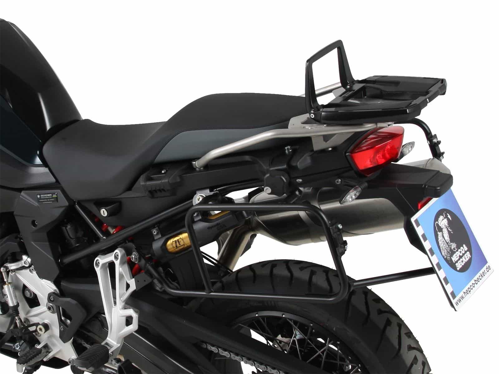 Alurack Topcaseträger schwarz für Kombination mit Original-Zubehörgepäckbrücke für BMW F 750 GS
