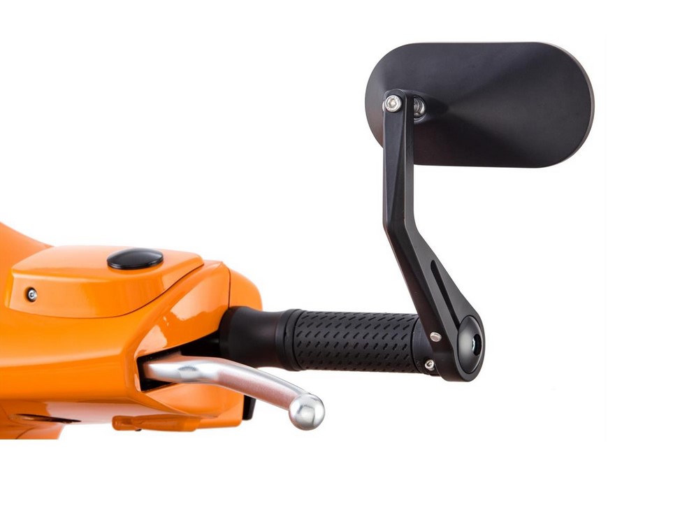 Lenkerendspiegel AGILA für Vespa links oder rechts, schwarz
