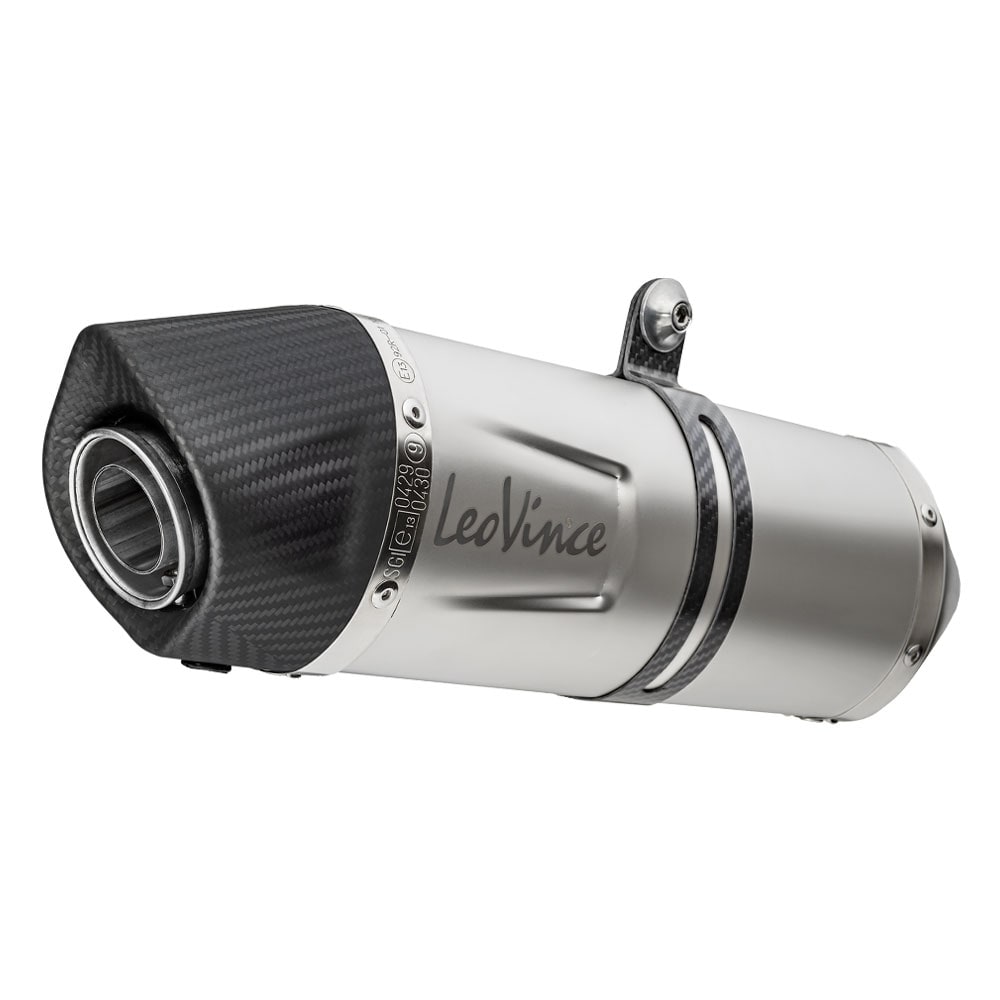 LeoVince Komplettanlage LV One Evo für Vespa Primavera 125, Edelstahl silber, E-Gutachten