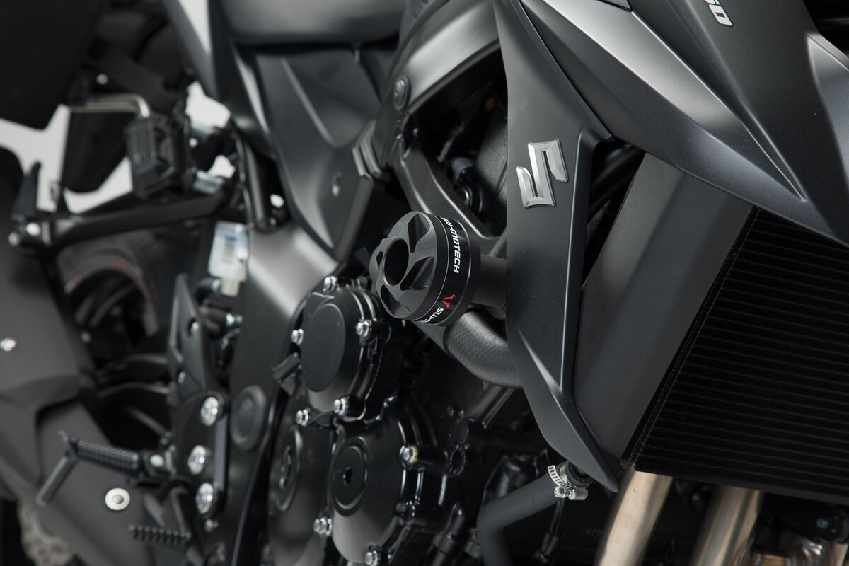 SW-Motech Sturzpad-Kit schwarz für Suzuki GSX-S 750 /Yamaha MT-03