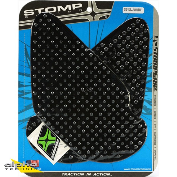 Stompgrip schwarz, Volcano, für Kawasaki ZX6R(R) 2003-2004, ZZR600 2005-2008