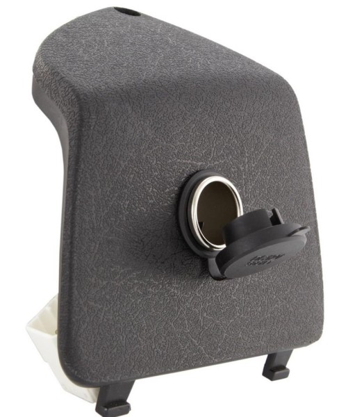 Gepäckfachblende links mit 12V Zigarettenanzünder für Vespa GTS/​GTS Super/​GTV/​GT, schwarz