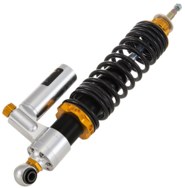 Stoßdämpfer hinten für Vespa Primavera/​Sprint 125 -150ccm ('14-), silber/orange/schwarz