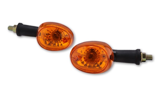 HIGHSIDER Smart Schwarz/Orange Glühlampen Blinker Gehäuse Schwarz / Linse Orange (Paar), Vorn & Hint