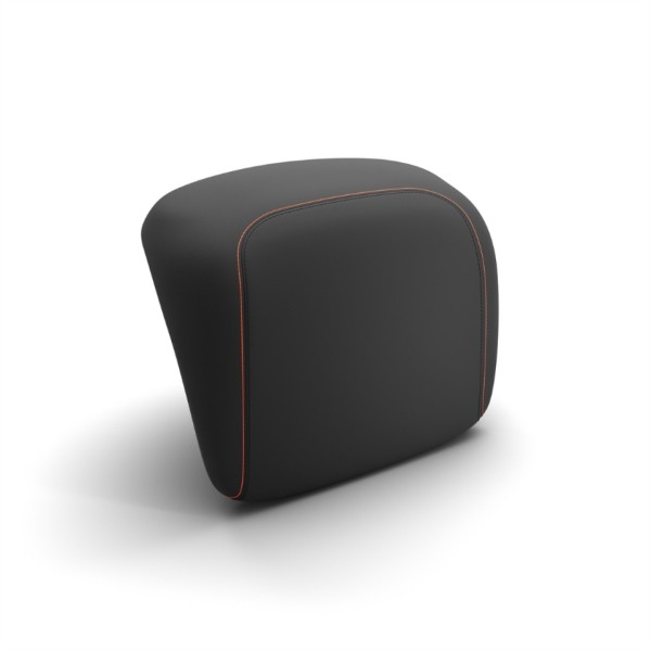 Original Rückenlehne für Vespa GTS/GTV Topcase - schwarz, Naht orange