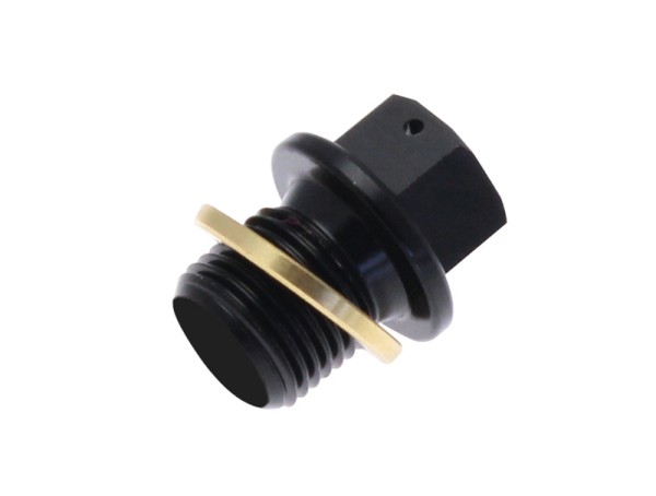 Tecnium Ablassschraube - Aluminium schwarz M14x1,5x13,5