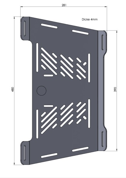 Gepäckbrückenverbreiterung schwarz für BMW R 1100 GS (94-99)/R 1150 GS (00-04) Hepco & Becker