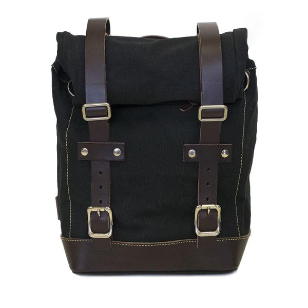 Canvas-Seitentasche 10L-14L - Schwarz/Braun - Unit Garage