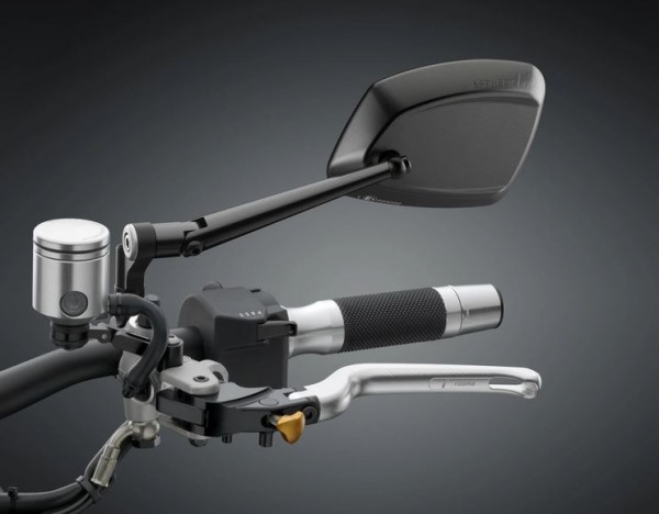 Spiegel RIZOMA 4D rechts für Vespa, schwarz eloxiert