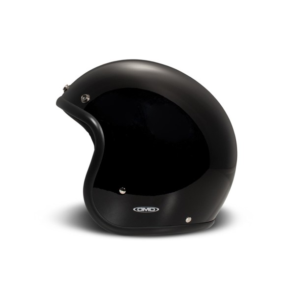 DMD Jethelm Retro, schwarz, glänzend, Solid Black,Fiberglas, ECE 22.06