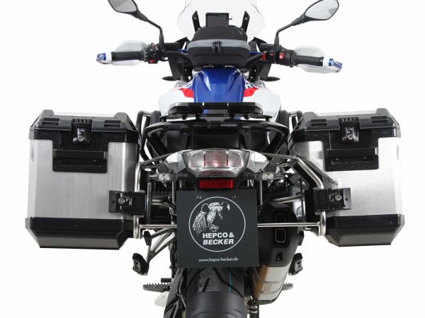 Kofferträgerset Cutout Träger inkl. Kofferset Xplorer Cutout silber für BMW R 1250 GS (19-23)