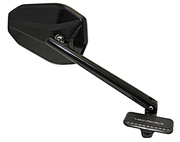 HIGHSIDER Pro Stripe LED Blinker Gehäuse Schwarz / Linse Klar (Paar), Vorn