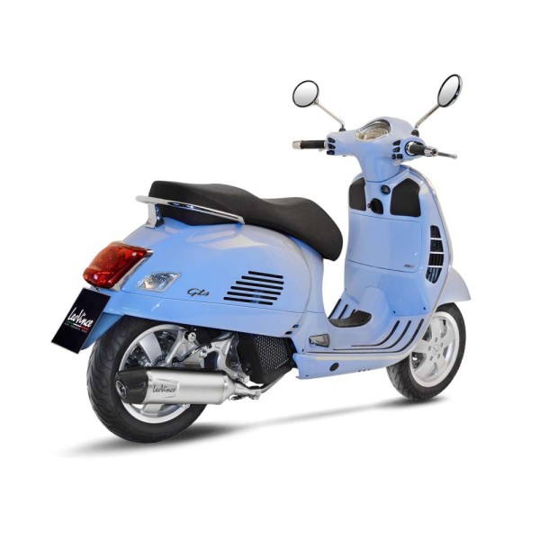 LeoVince Komplettanlage LV One Evo für Vespa GTS 125 /150, Edelstahl silber, ABE, Euro4